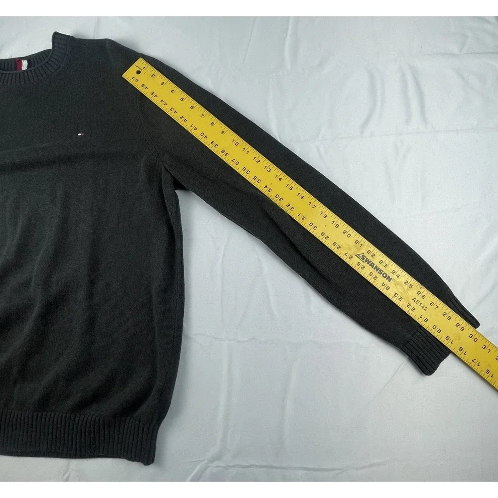 TOMMY HILFIGER MENS‎ SWEATER XXL GREY CREWNECK 100% COTTON LIGHTWEIGHT PULLOVER